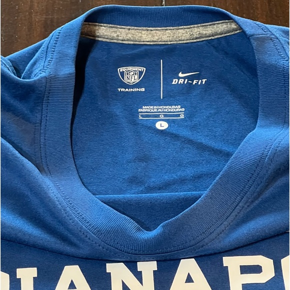 RARE 2015 NWT Nike Dri-Fit PROPERTY OF INDIANAPOLIS COLTS PERFORMANCE SHIRT L - Picture 4 of 9